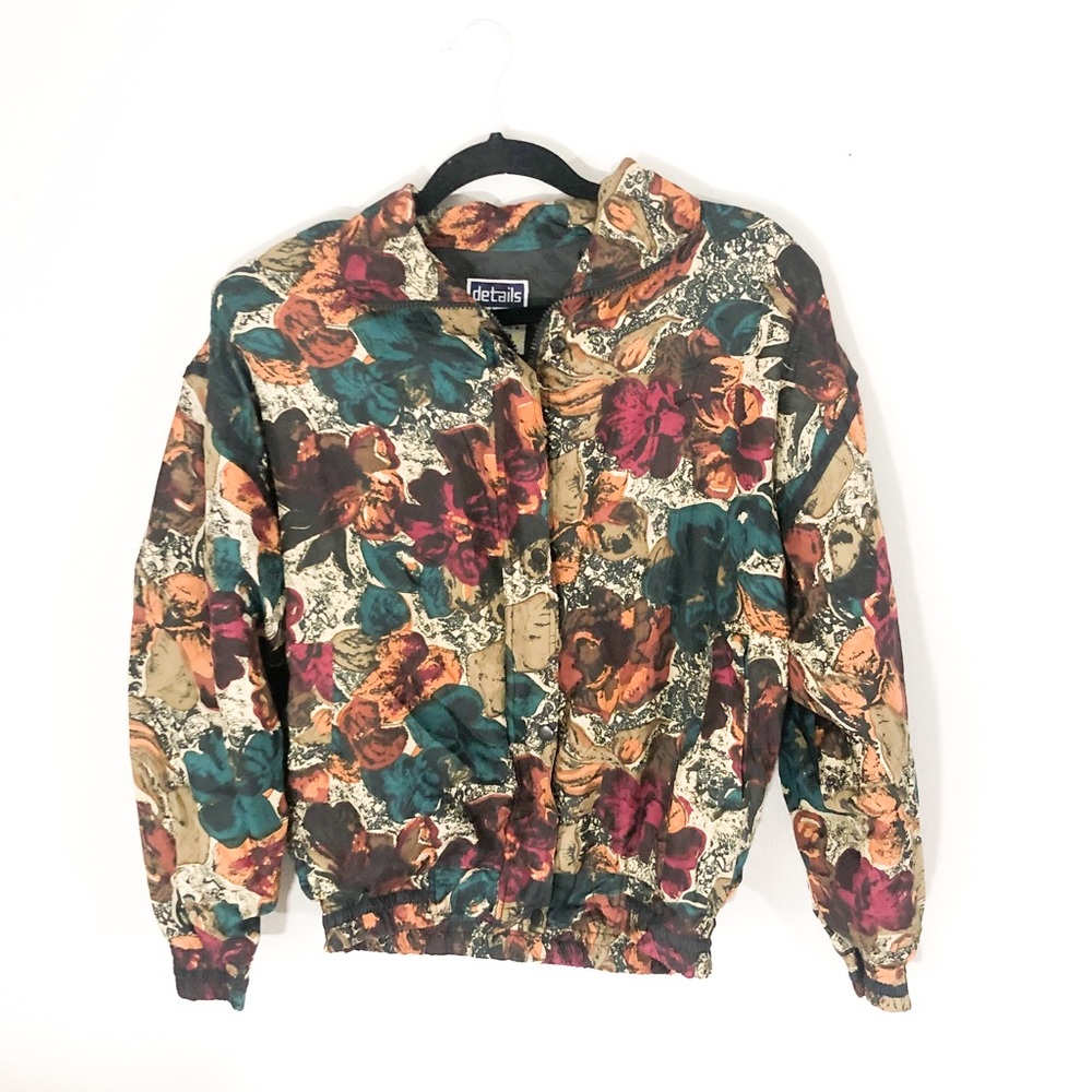 Retro 80s Vintage Silk Jacket